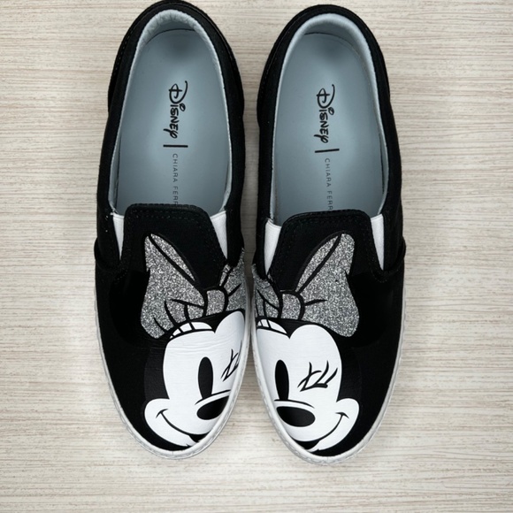 Chiara Ferragni x Disney Minnie Mouse Slip On Sneakers NWOT - Picture 2 of 7